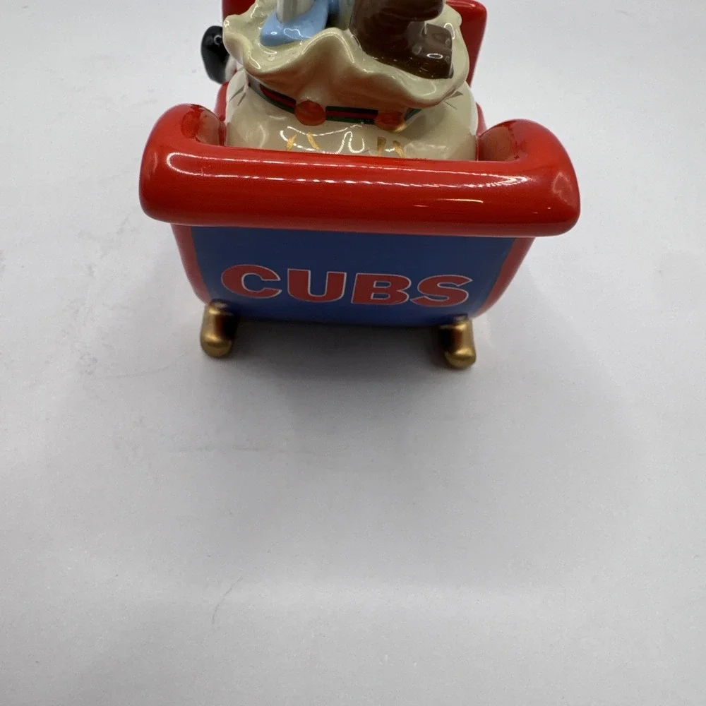 2008 Danbury Mint‎ Chicago Cubs Christmas Ornament w/Tag, Santa & Sleigh